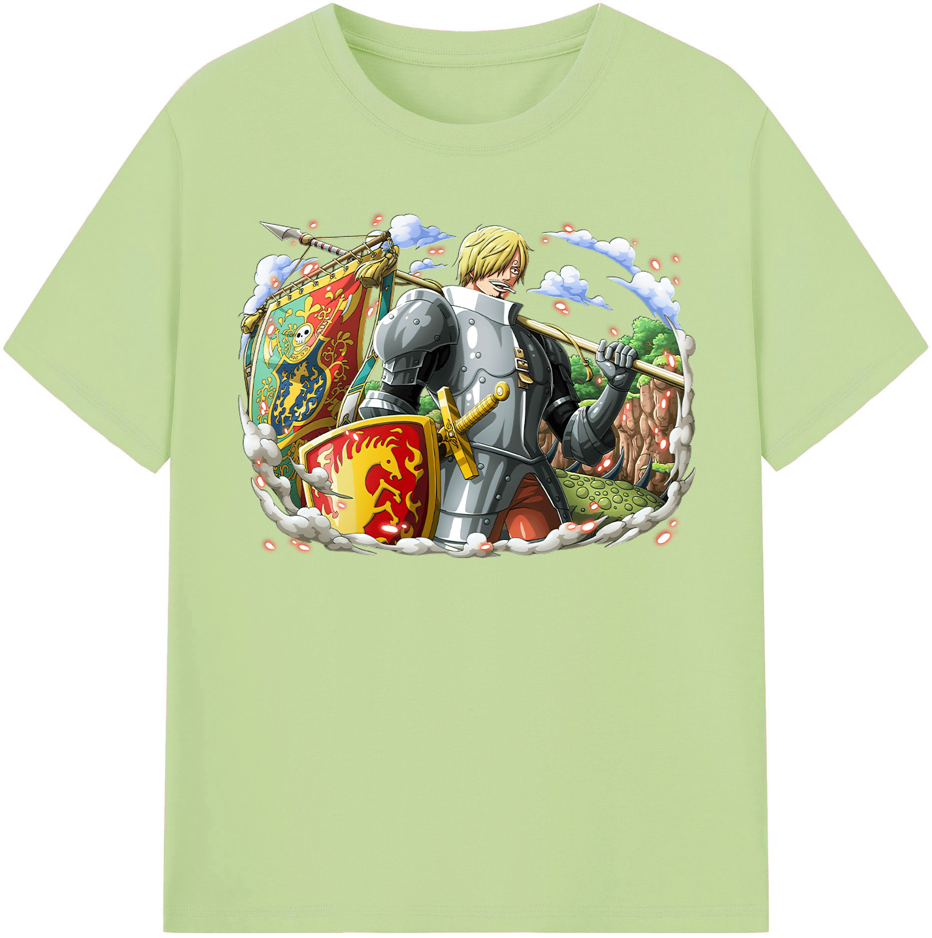 ワンピース サンジ ONE PIECE Sanji 綿100％半袖Tシャツ（フロントプリント）